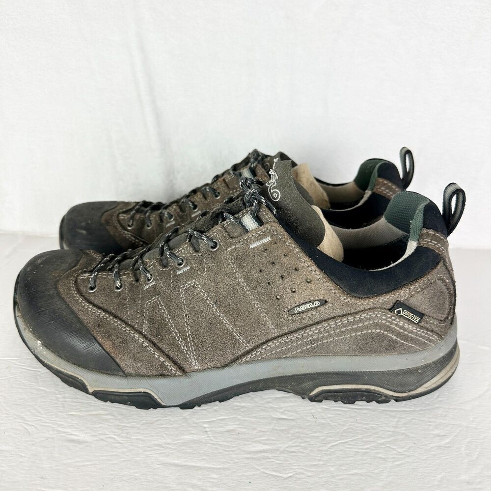 Asolo Men's Agent Evo GV Hiking Shoes Size 9.5 Suede Gore-Tex Vibram Brown